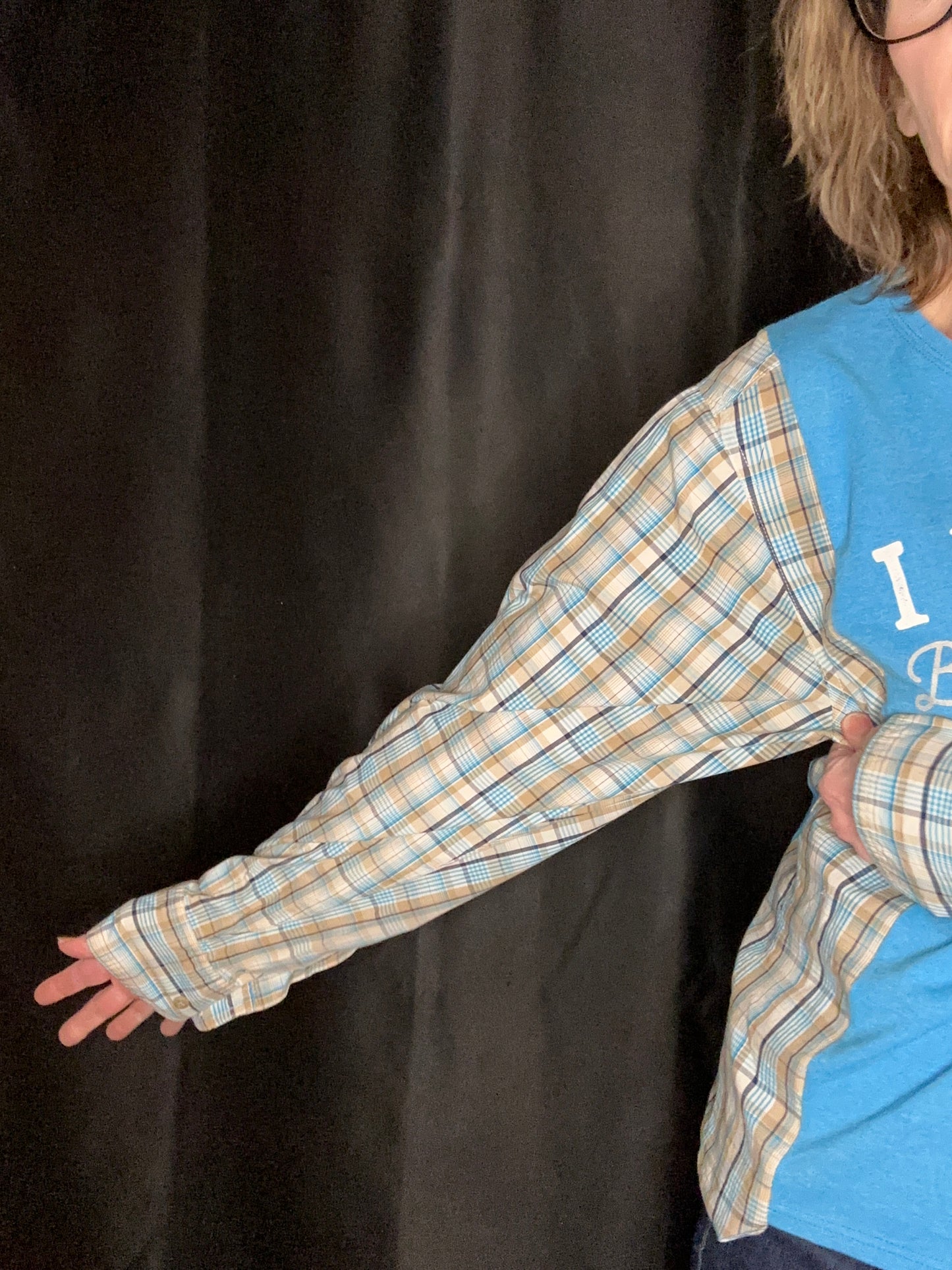 Upcycled Horse Said Neigh shirt - sz M