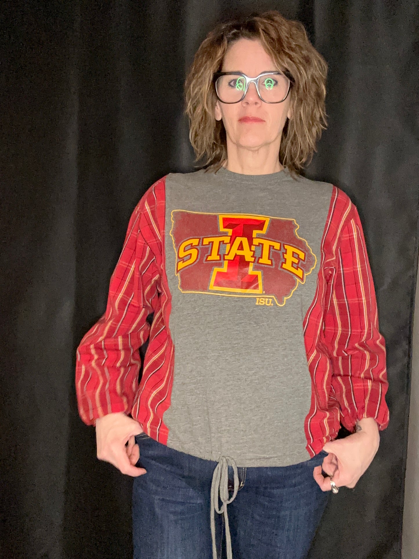 Upcycled Iowa State Cyclone Shirt - M/L